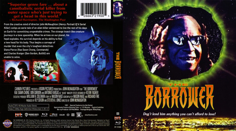 The Borrower (1991) Blu-Ray Cover - DVDcover.Com