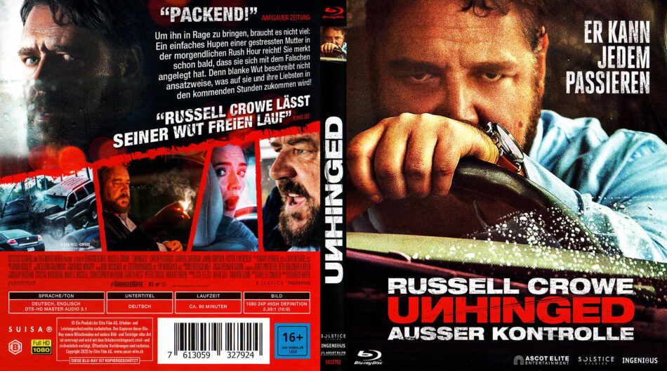 Unhinged-Ausser Kontrolle DE Blu-Ray Cover - DVDcover.Com