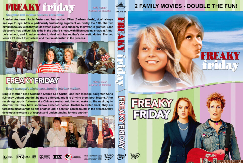 Freaky Friday Double Feature R1 Custom Dvd Cover And Label Dvdcovercom