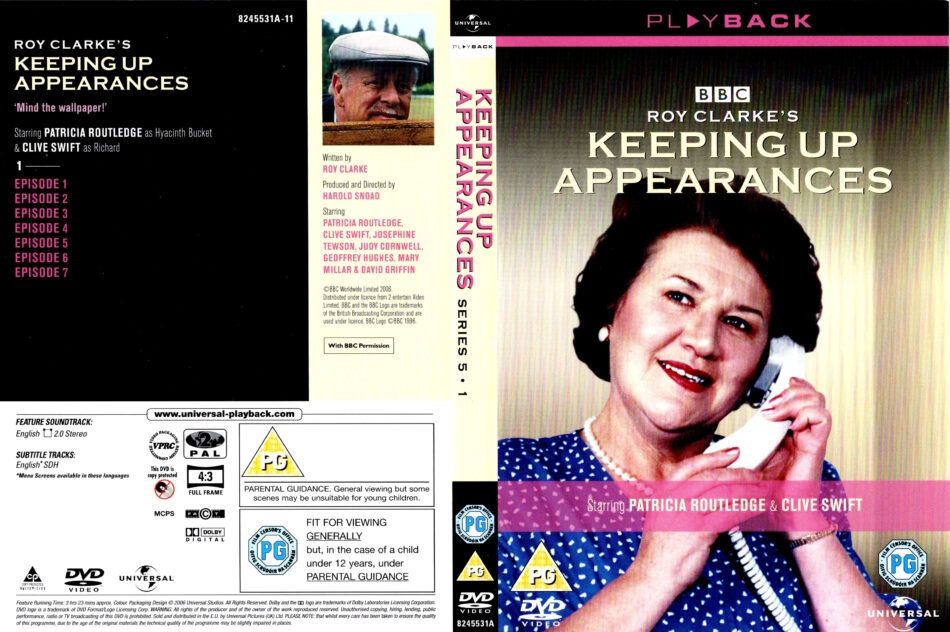 Keeping Up Appearances 2006 Series 5 R2 Dvd Slipcover And Labels