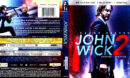 JOHN WICK 2 - 4K (2017) BLU-RAY COVER & LABELS