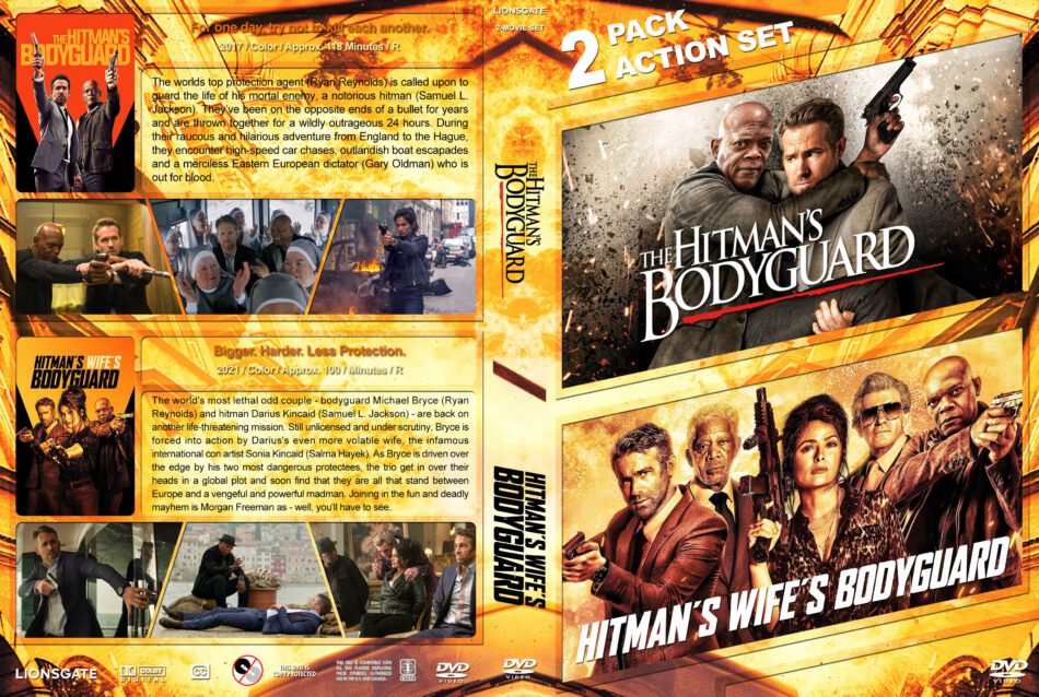 The Hitman's Bodyguard & Hitman's Wife's Bodyguard Double Feature 2 DVD Set Includes Glossy Print Hitman Art Card