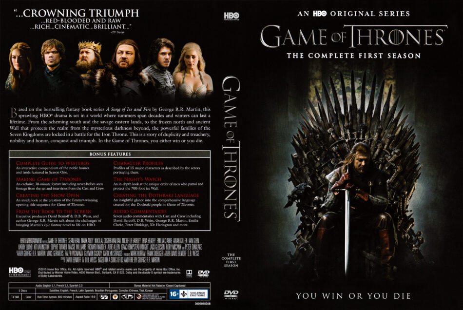 game of thrones season 2 dvd cover art
