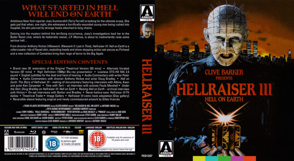 Hellraiser 3 - Hell on Earth Blu-ray Covers - DVDcover.Com