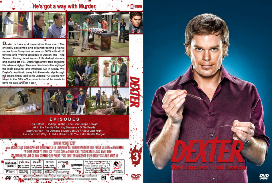 679 cover. Dexter Seasons 3 dvdv.