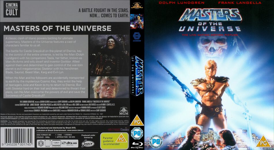 Masters of the Universe (1987) R2 UK Blu Ray Cover and Label - DVDcover.Com