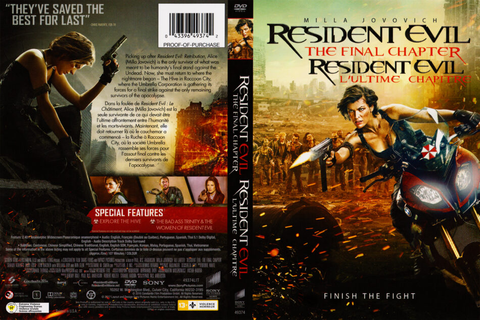 Resident Evil - The Final Chapter (DVD, 2016) for sale online