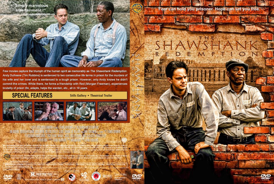 The Shawshank Redemption R1 Custom Dvd Cover & Label V3 - Dvdcover.com