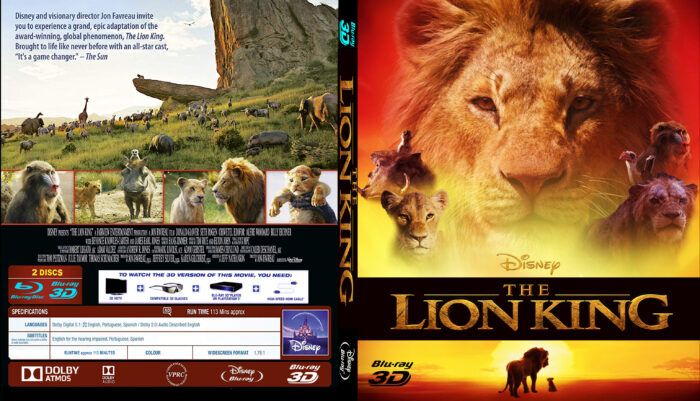 THE LION KING CUSTOM 3D (2019) BLURAY COVER & LABEL - DVDcover.Com
