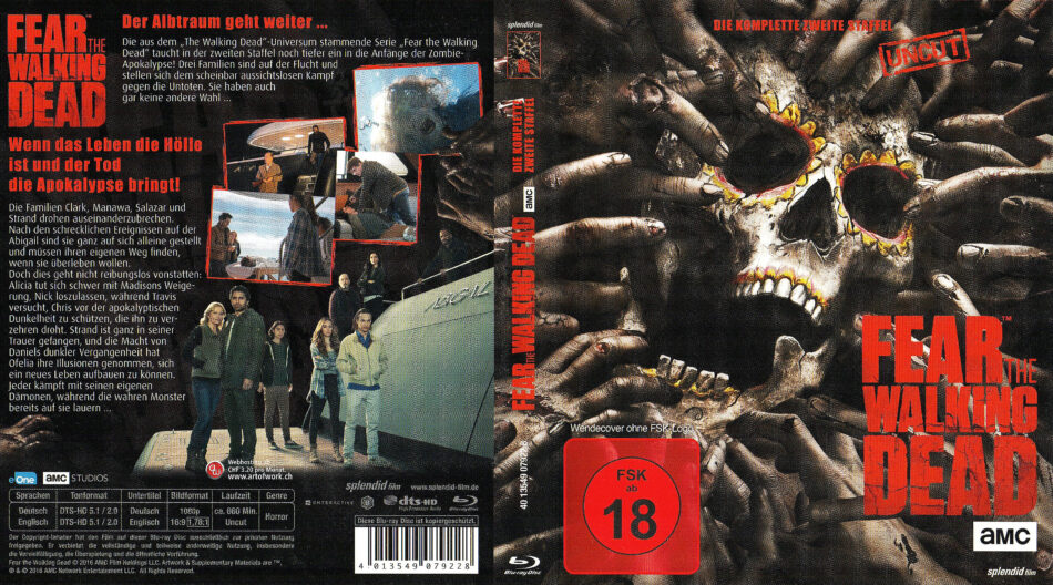Fear The Walking Dead-Staffel 2 (2016) DE Blu-Ray Cover - DVDcover.Com