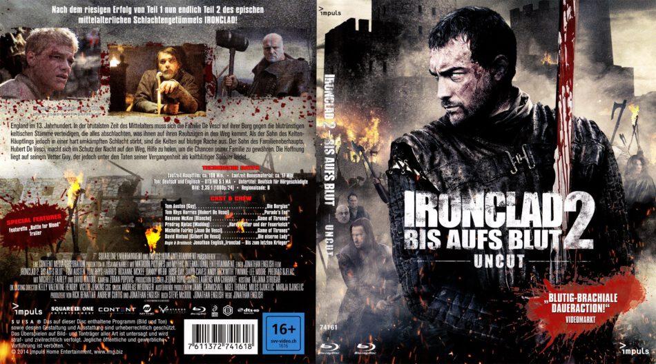 Ironclad 2-Bis aufs Blut (2014) DE Blu-Ray Cover - DVDcover.Com