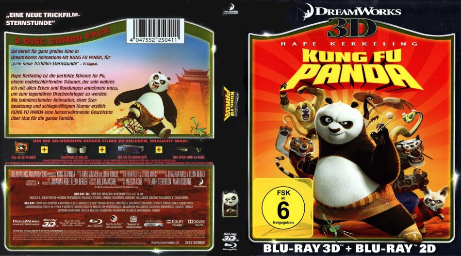 Kung Fu Panda 3D+2D (2008) DE Blu-Ray Cover - DVDcover.Com