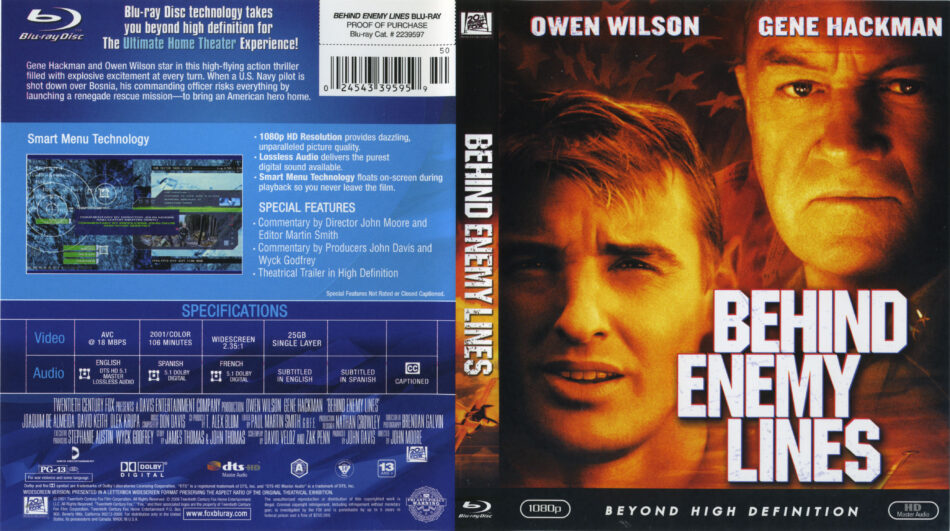 Behind Enemy Lines Blu-Ray Cover & Label - DVDcover.Com