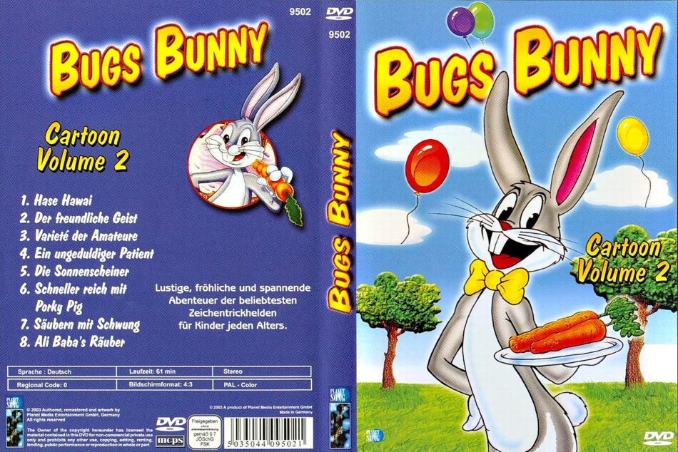 Bugs Bunny Cartoon Volume 2 R2 DE DVD Cover - DVDcover.Com