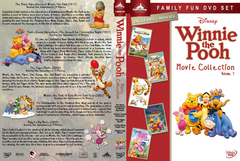 the many adventures of winnie the pooh blu ray cover
