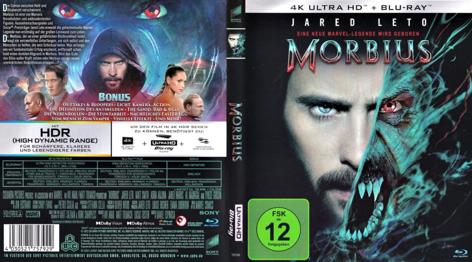 Morbius De 4k Uhd Cover Dvdcover Com