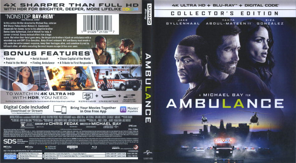 Ambulance 4K UHD Cover & Labels 