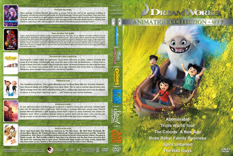 Dreamworks Animation Collection - Set 7 (2019-2022) R1 Custom DVD Covers -  