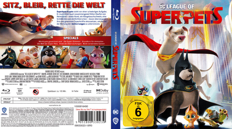 DC League of Super-Pets (2022) DE Blu-Ray Cover 