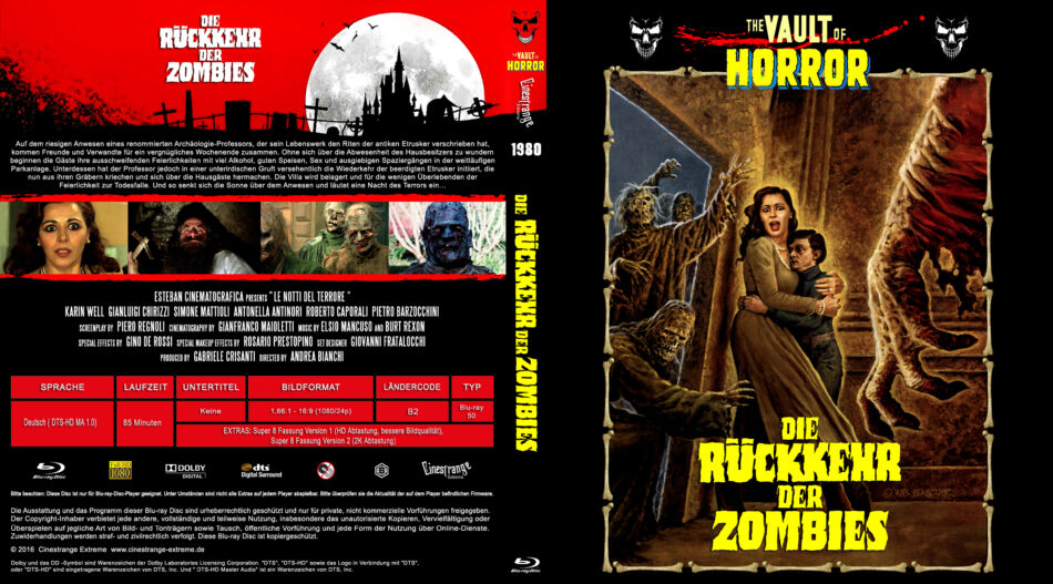 Die Rückkehr der Zombies (1981) DE Blu-Ray Cover - DVDcover.Com