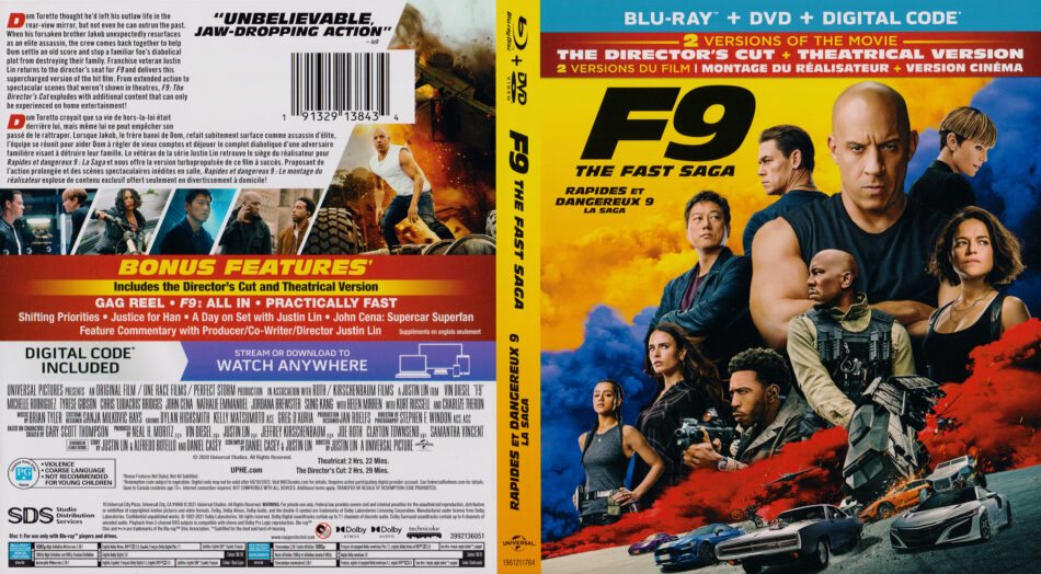 Fast & Furious 1-9 Film Collection [Blu-ray] [2021] [Region Free]