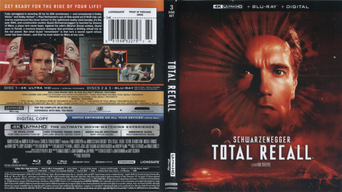 Total Recall 4K UHD Cover & Labels 