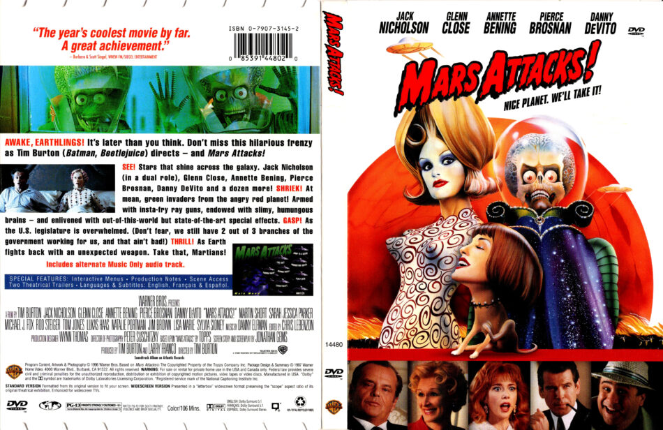 Mars Attacks 1996 Dvd Cover Label Dvdcover Com