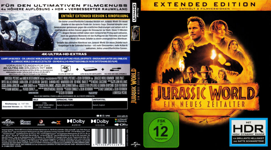 Jurassic World Ein Neues Zeitalter De 4k Uhd Cover Dvdcovercom 8902