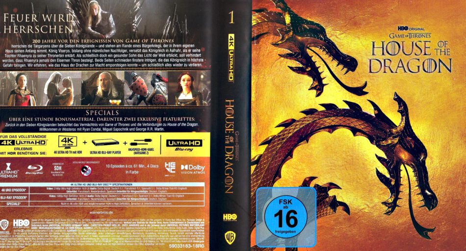 Série Bluray: A Casa Do Dragão 1ª Temporada Dublado e Legendada (House of  the Dragon) - Escorrega o Preço
