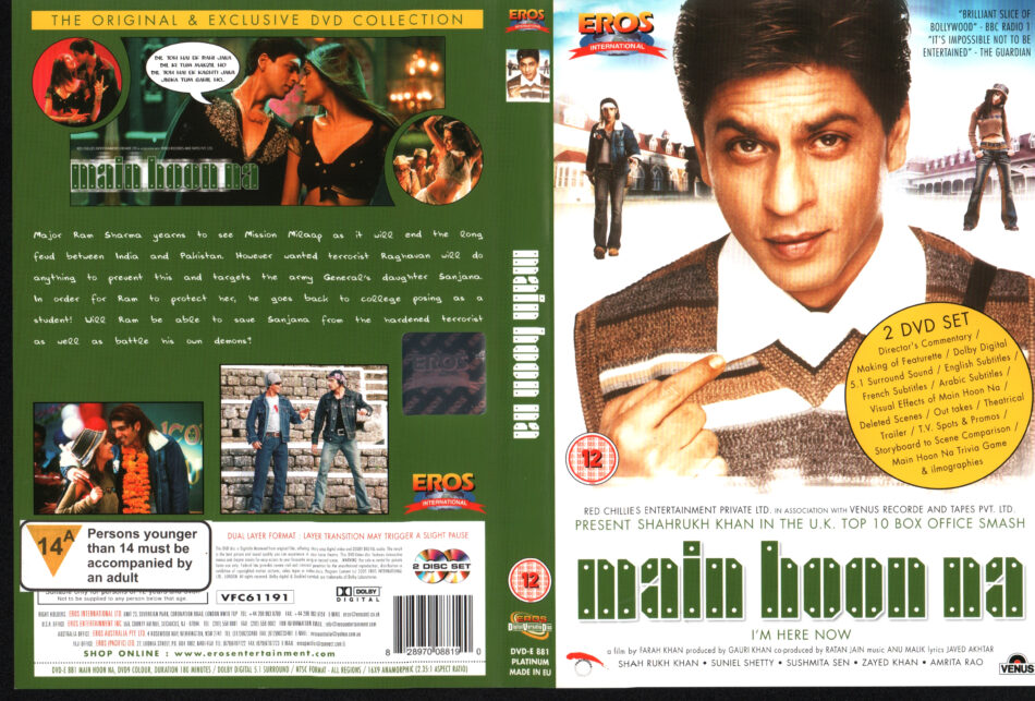 MAIN HOON NA 2004 DVD COVER LABEL DVDcover.Com