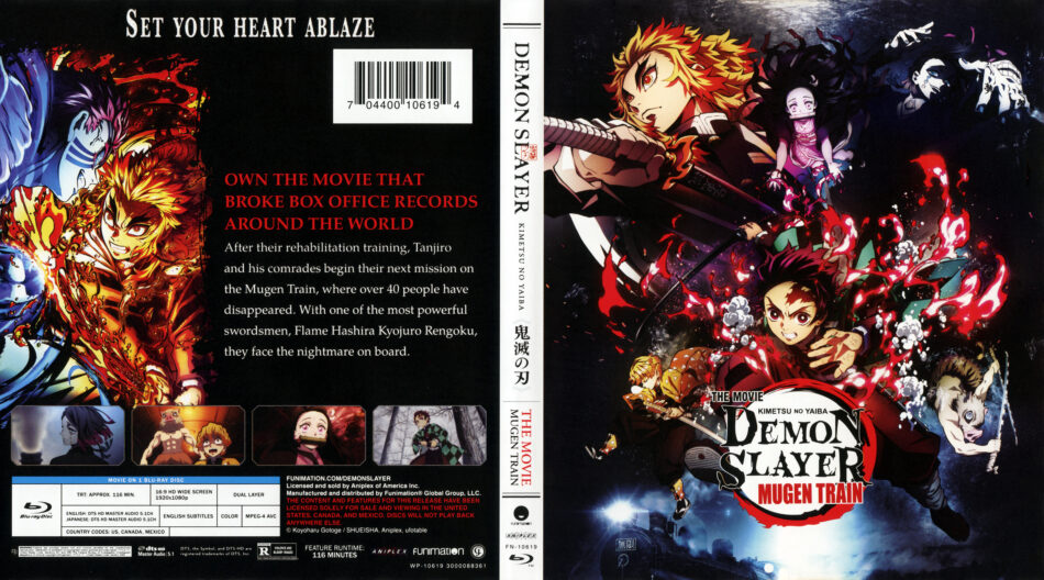 Demon Slayer The Movie Infinity Train Blu Ray Cover DVDcover.Com