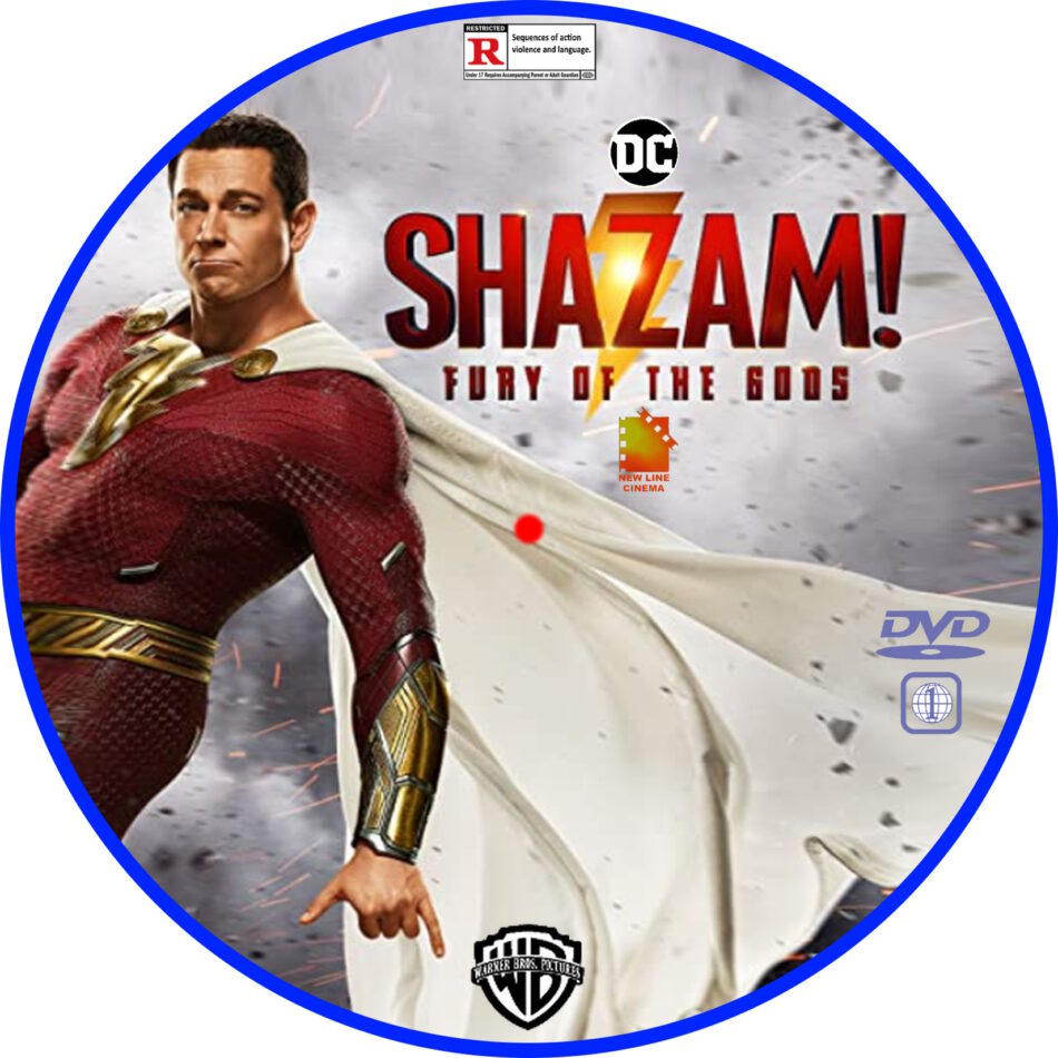 Shazam Fury Of The Gods 2023 R1 Custom Dvd Label Dvdcovercom