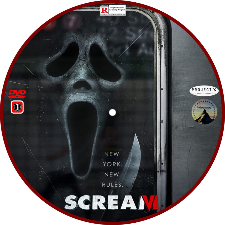 Scream 6 (2023) R1 Custom DVD Label