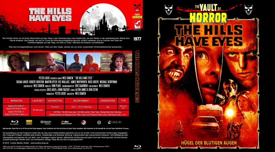 The Hills have Eyes: Hügel der blutigen Augen (1977) DE Blu-Ray Cover ...