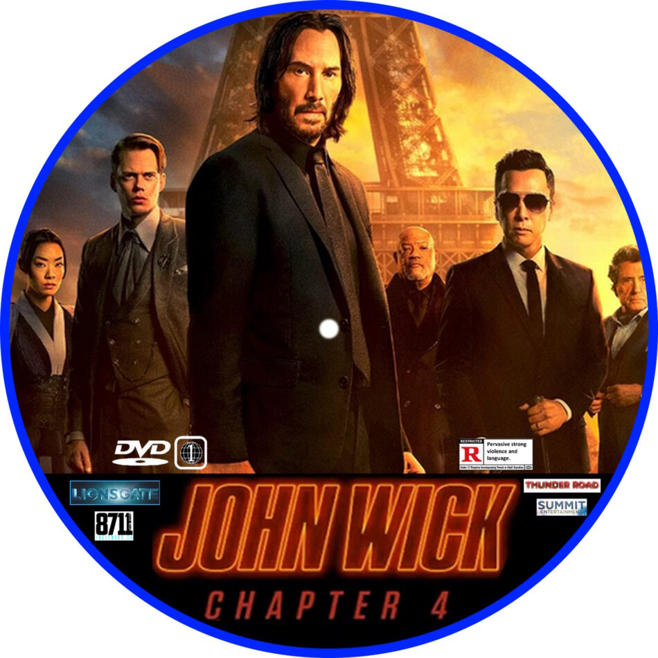 John Wick Chapter 4 2023 R1 Custom Dvd Label Dvdcovercom 4098