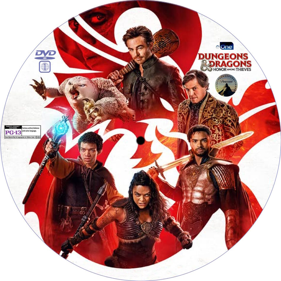 Dungeons And Dragons Honor Among Thieves (2023) R1 Custom DVD Label