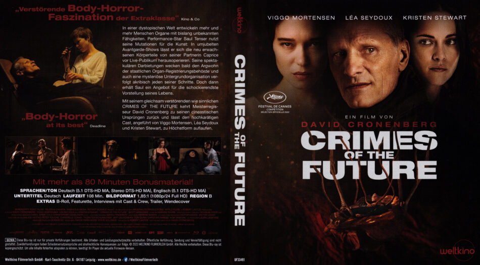 Crimes Of The Future (2022) DE Blu-Ray Covers - DVDcover.Com