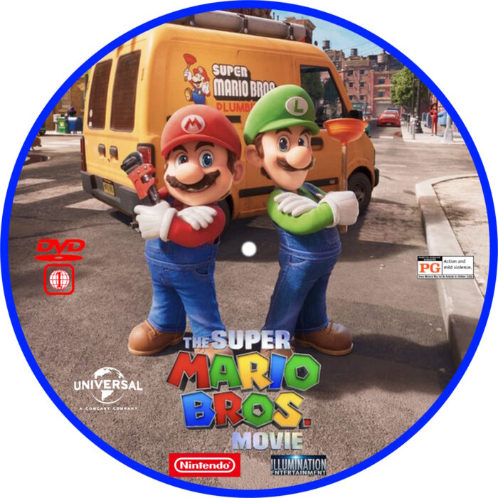 The Super Mario Bros Movie (2023) R1 Custom DVD Label