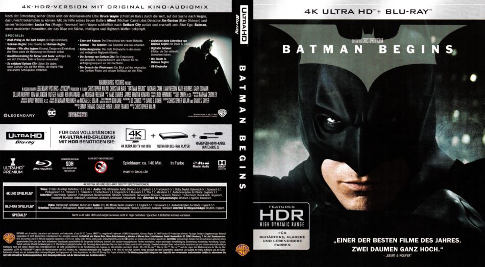 Batman - Begins DE 4K UHD Cover & Labels 