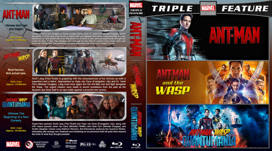 Ant Man Triple Feature Custom Blu Ray Cover DVDcover.Com