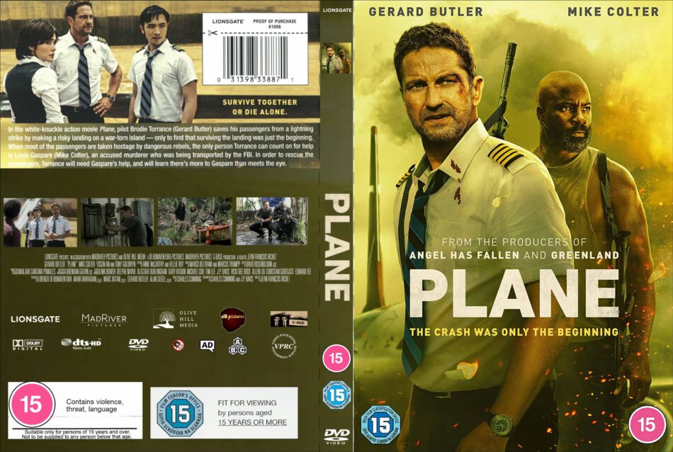 Plane (2023) R2 UK DVD Cover and Label