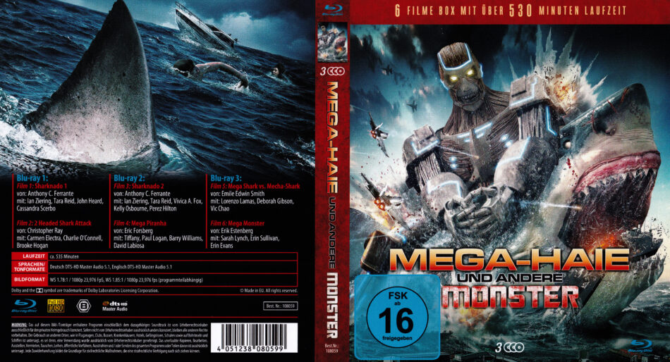 Mega-Haie und andere Monster DE Blu-Ray Cover - DVDcover.Com