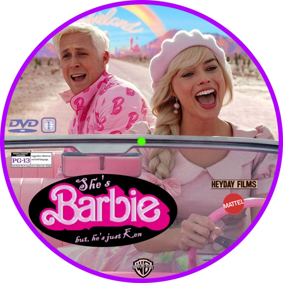 Barbie (2023) R1 Custom DVD Label - DVDcover.Com