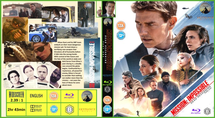 Mission: Impossible Dead Reckoning P1 (2023) RB Blu-ray Cover & Label ...