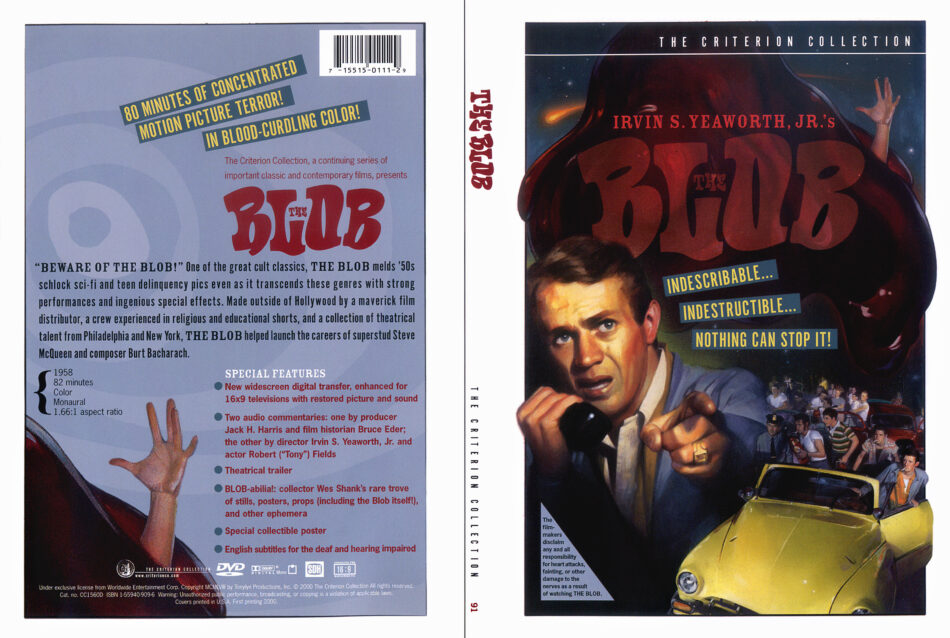 The Blob (1958) R1 DVD Cover - DVDcover.Com