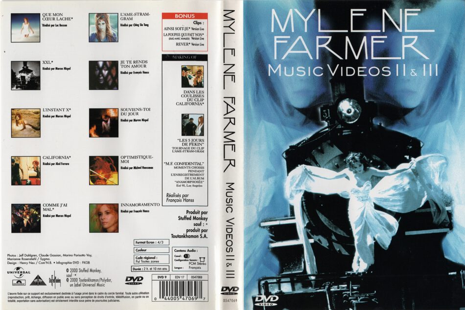 Mylene Farmer-Music Videos II & III DVD Cover - DVDcover.Com