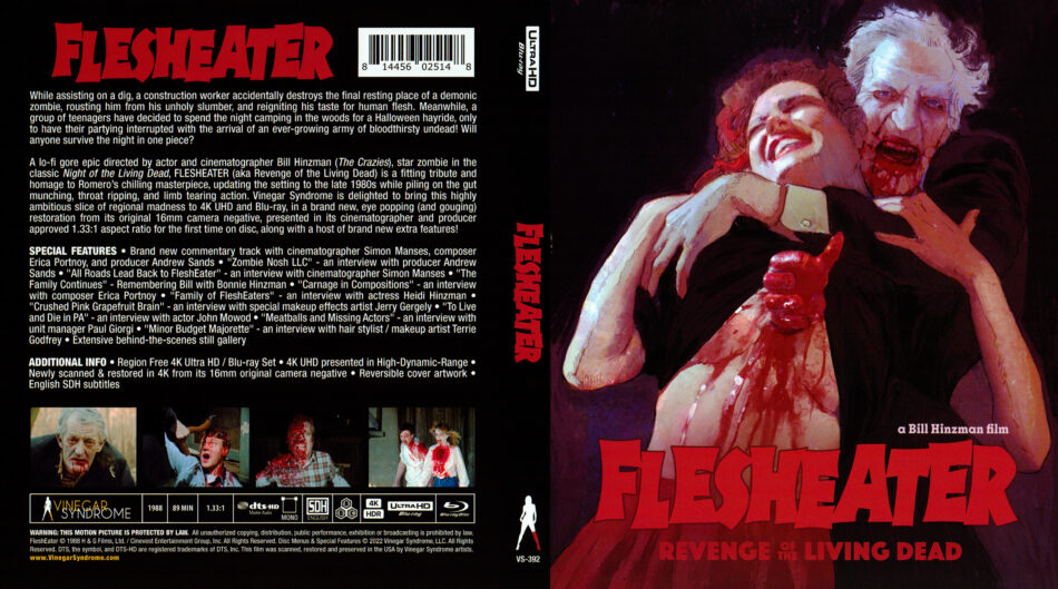 Flesheater (4K UHD,w/ on sale LIMITED EDITION SLIPCOVER,1988) NEW-Free Box Shipping