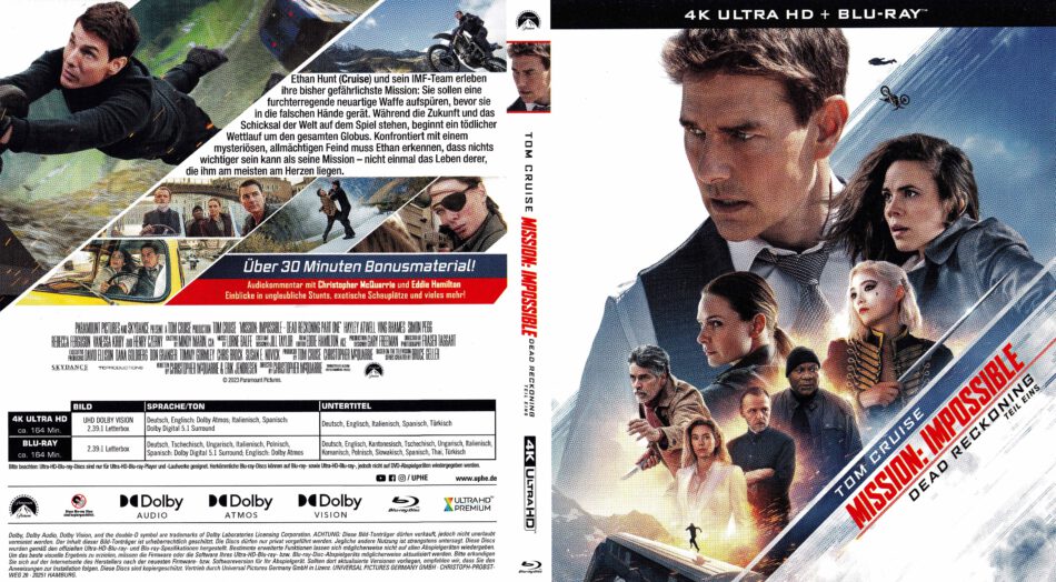 Mission: Impossible - Dead Reckoning Teil Eins (2023) DE 4K UHD Covers