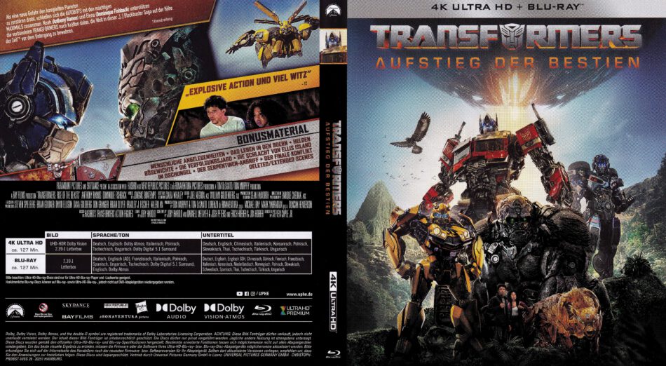 Transformers: Aufstieg der Bestien (2023) DE 4K UHD covers - DVDcover.Com