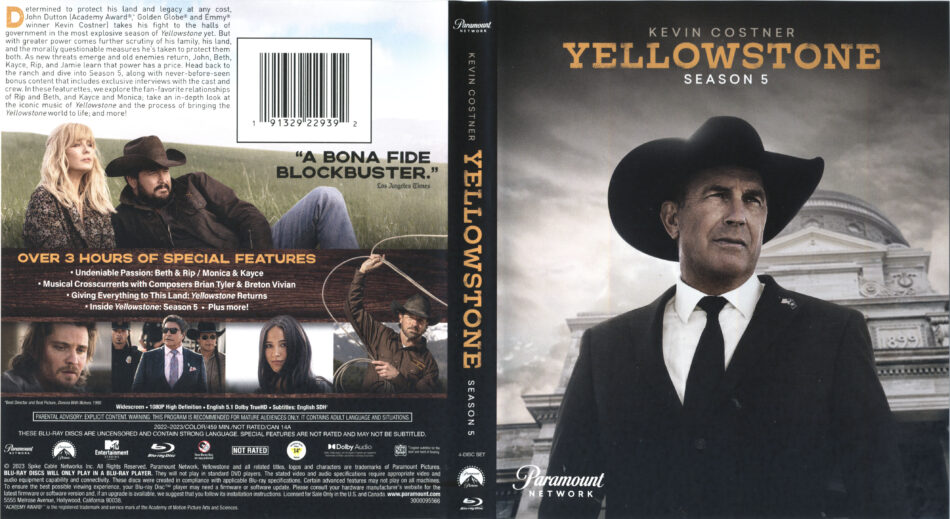 Yellowstone Season 5 Part 1 Blu Ray Cover And Labels Dvdcovercom 6268